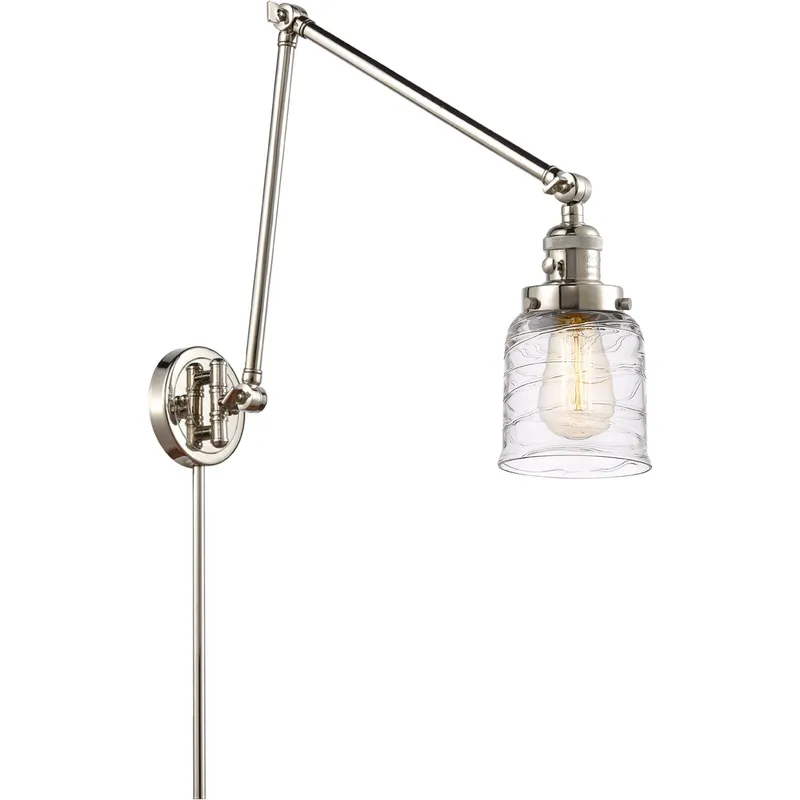 Franklin Restoration Bell 30 inch 60.00 watt Polished Nickel Swing Arm Wall Light