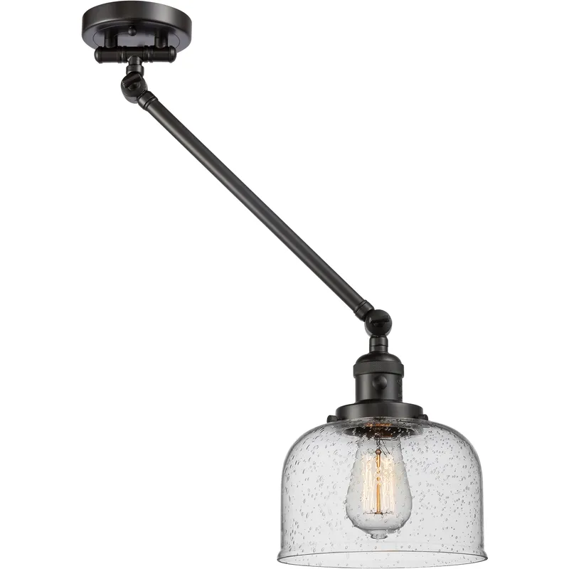 Large Bell 21 inch 60.00 watt Oil Rubbed Bronze Swing Arm Wall Light, Franklin Restoration