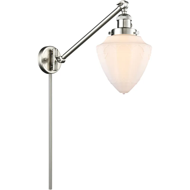 Franklin Restoration Bullet 20 inch 60.00 watt Brushed Satin Nickel Swing Arm Wall Light