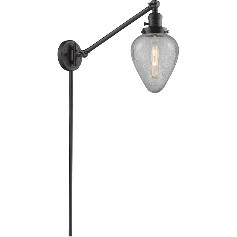 Geneseo 35 inch 3.50 watt Oil Rubbed Bronze Swing Arm Wall Light, Franklin Restoration