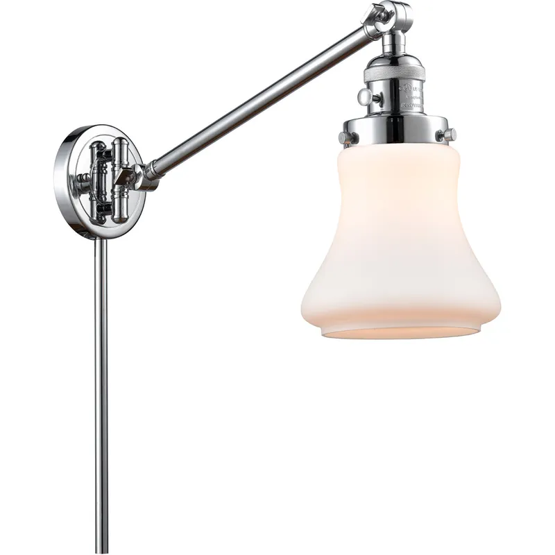 Bellmont 35 inch 3.50 watt Polished Chrome Swing Arm Wall Light, Franklin Restoration