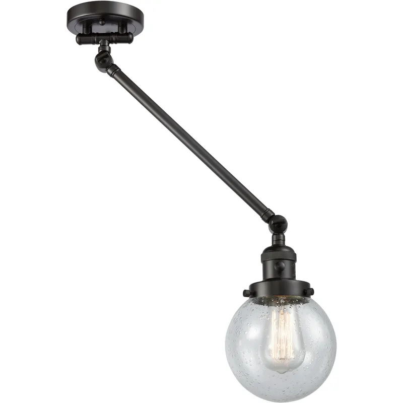 Beacon 21 inch 60.00 watt Oil Rubbed Bronze Swing Arm Wall Light, Franklin Restoration