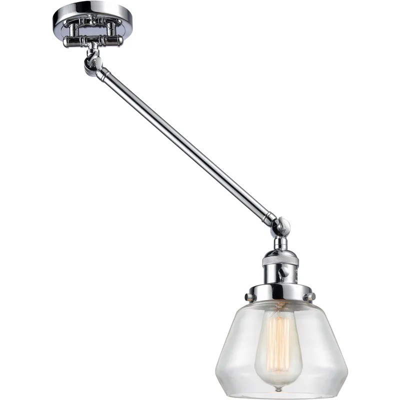 Fulton 35 inch 60.00 watt Polished Chrome Swing Arm Wall Light, Franklin Restoration