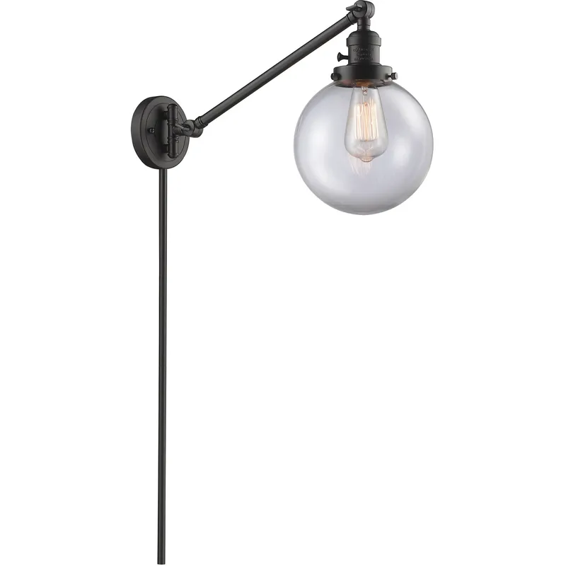 Large Beacon 21 inch 60.00 watt Oil Rubbed Bronze Swing Arm Wall Light, Franklin Restoration