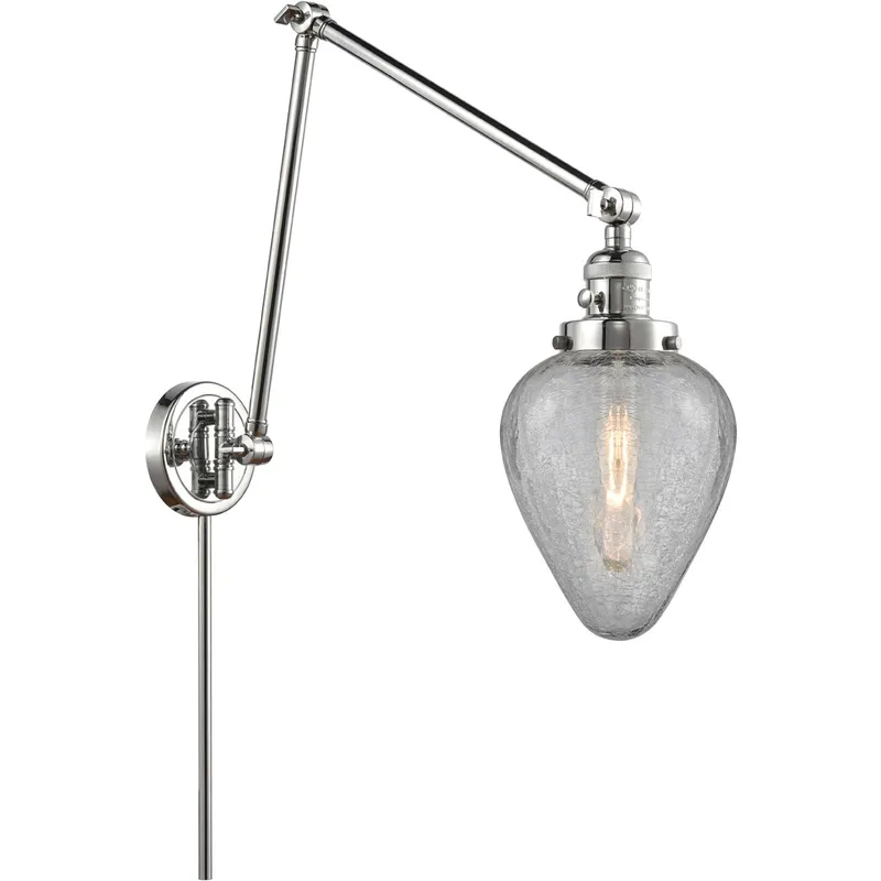 Geneseo 30 inch 60.00 watt Polished Chrome Swing Arm Wall Light, Franklin Restoration