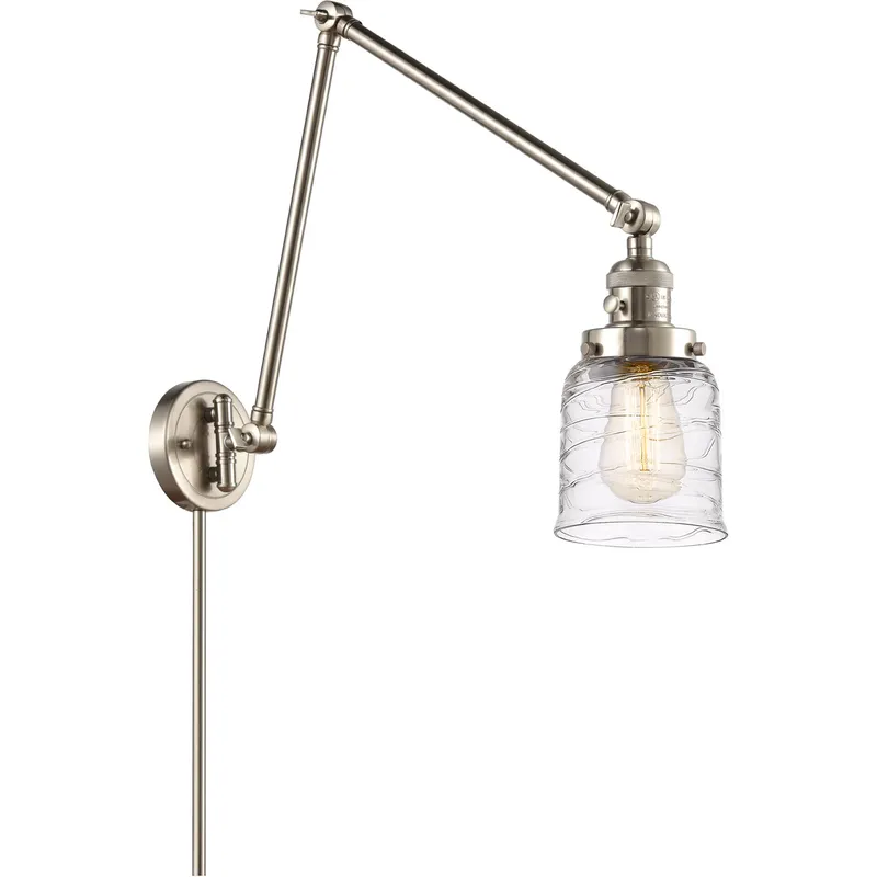 Franklin Restoration Bell 30 inch 60.00 watt Brushed Satin Nickel Swing Arm Wall Light