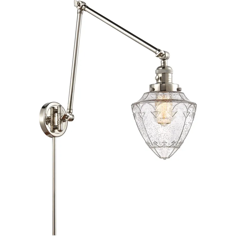 Franklin Restoration Bullet 32 inch 60.00 watt Polished Nickel Swing Arm Wall Light