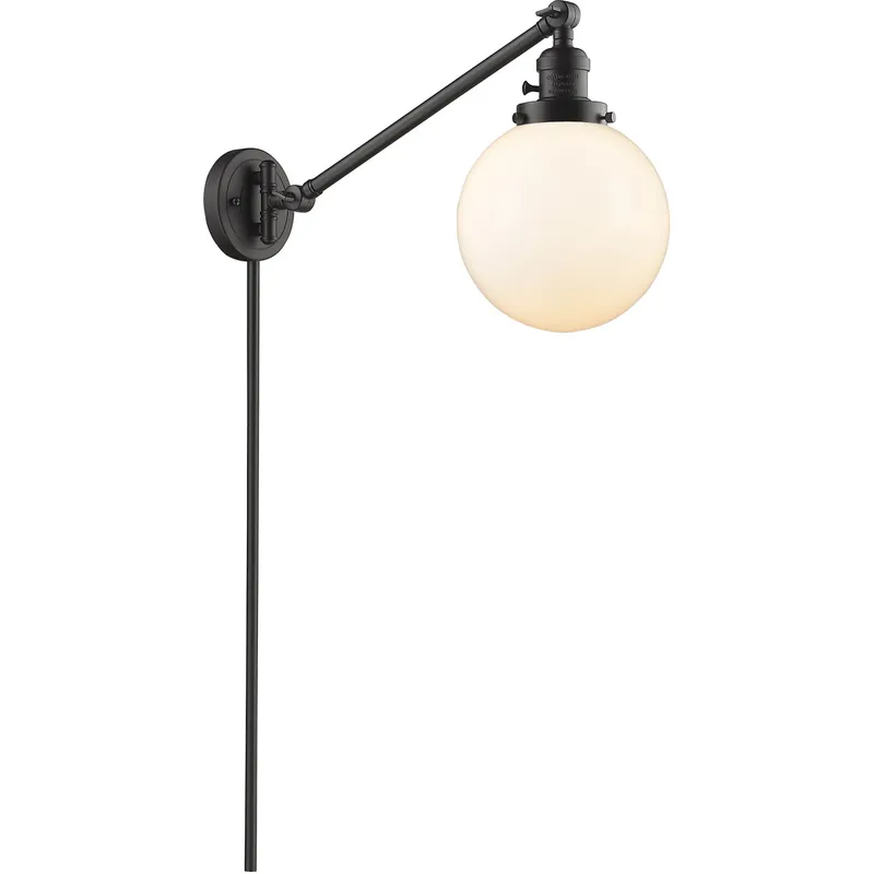 Large Beacon 21 inch 60.00 watt Oil Rubbed Bronze Swing Arm Wall Light, Franklin Restoration