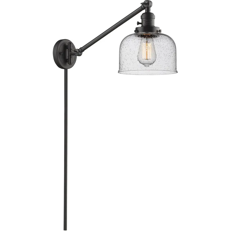 Large Bell 21 inch 3.50 watt Oil Rubbed Bronze Swing Arm Wall Light, Franklin Restoration
