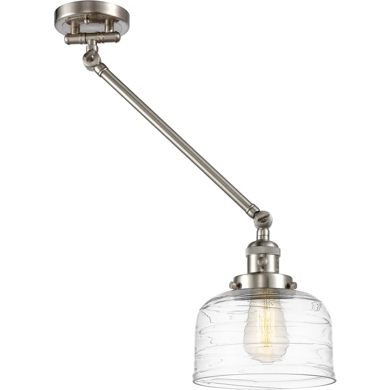 Franklin Restoration Bell 21 inch 60.00 watt Brushed Satin Nickel Swing Arm Wall Light