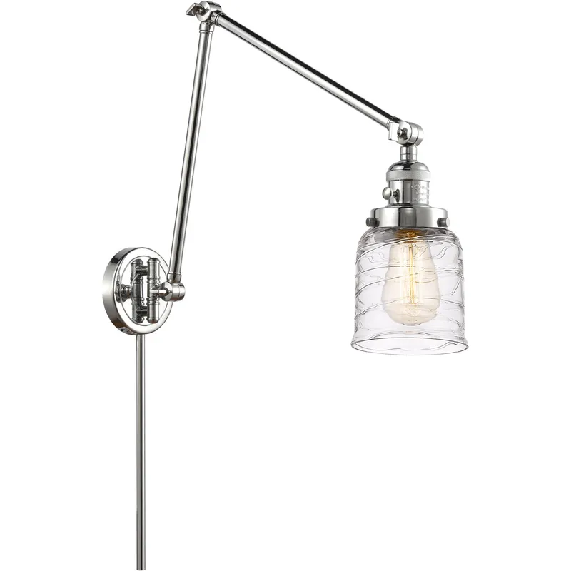 Franklin Restoration Bell 30 inch 60.00 watt Polished Chrome Swing Arm Wall Light