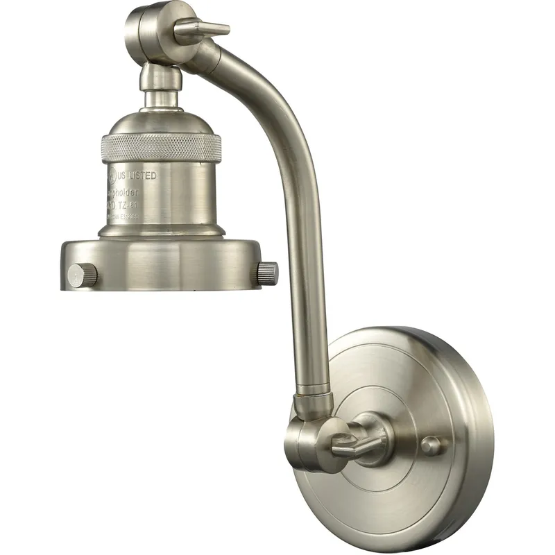 Franklin Restoration Bare Bulb LED 4.5 inch Brushed Satin Nickel Sconce Wall Light, Franklin Restoration