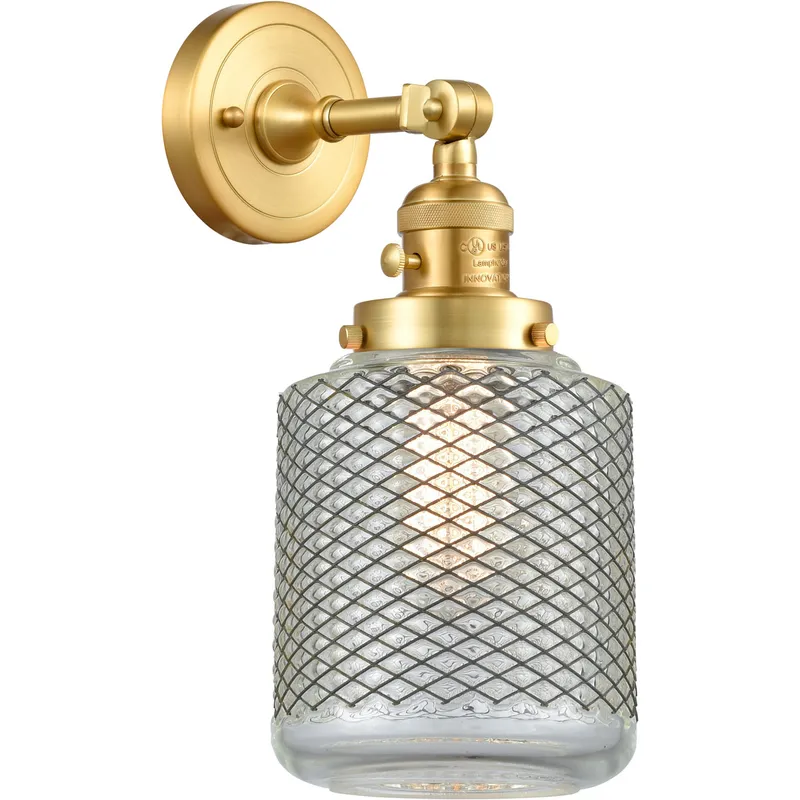Franklin Restoration Stanton 1 Light 6 inch Satin Gold Sconce Wall Light, Franklin Restoration