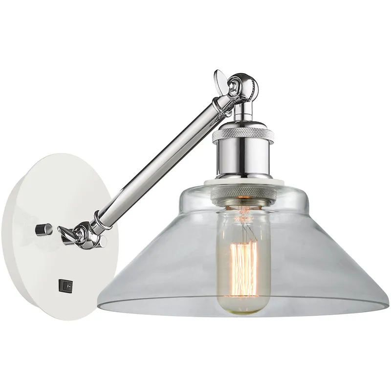 Ballston Orwell LED 8 inch White and Polished Chrome Sconce Wall Light