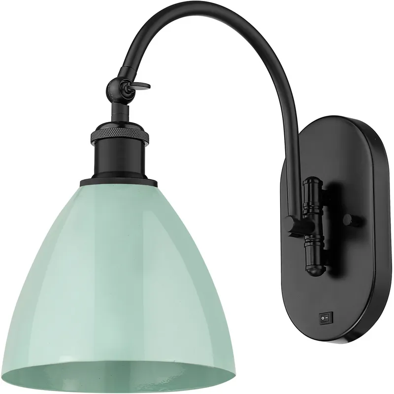 Ballston Plymouth Dome LED 8 inch Matte Black Sconce Wall Light