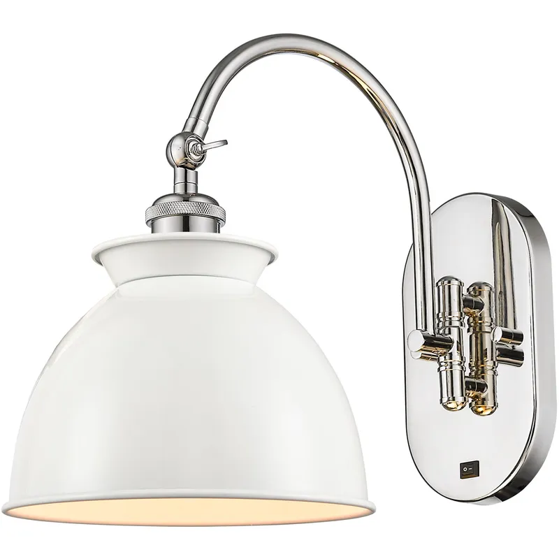Ballston Adirondack 1 Light 8 inch Polished Nickel Sconce Wall Light