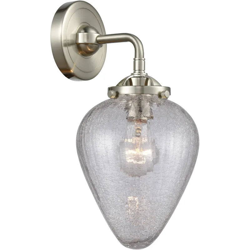 Nouveau Geneseo LED 7 inch Brushed Satin Nickel Sconce Wall Light, Nouveau