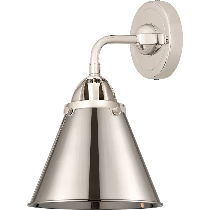 Nouveau 2 Appalachian 1 Light 8 inch Polished Nickel Sconce Wall Light
