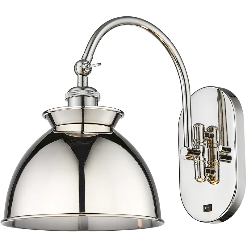 Adirondack 1 Light 8.13 inch Polished Nickel Sconce Wall Light