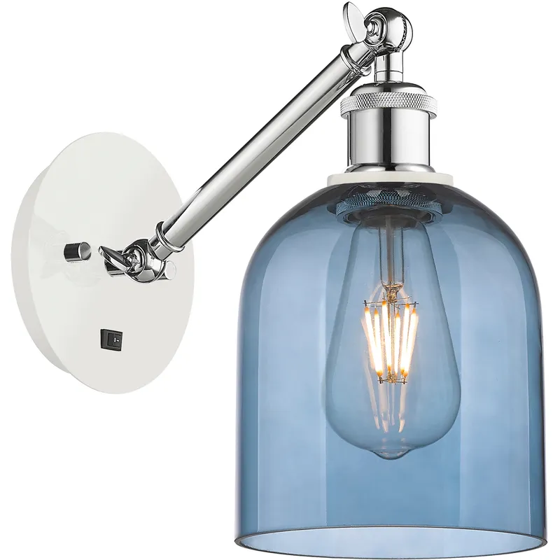 Ballston Bella 1 Light 5.5 inch White Polished Chrome Sconce Wall Light