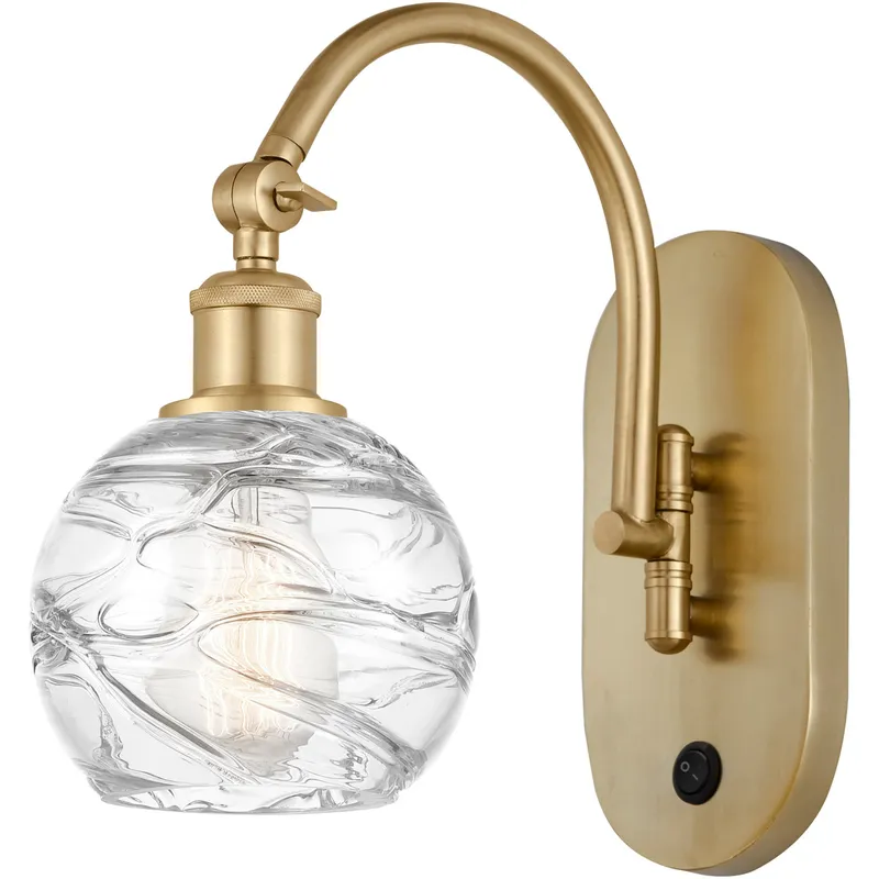 Ballston Athens Deco Swirl LED 6 inch Satin Gold Sconce Wall Light