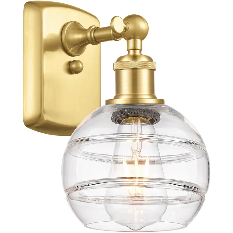 Ballston Rochester 1 Light 5.88 inch Satin Gold Sconce Wall Light