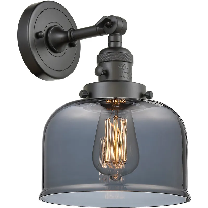Franklin Restoration Large Bell LED 8 inch Oil Rubbed Bronze Sconce Wall Light, Franklin Restoration