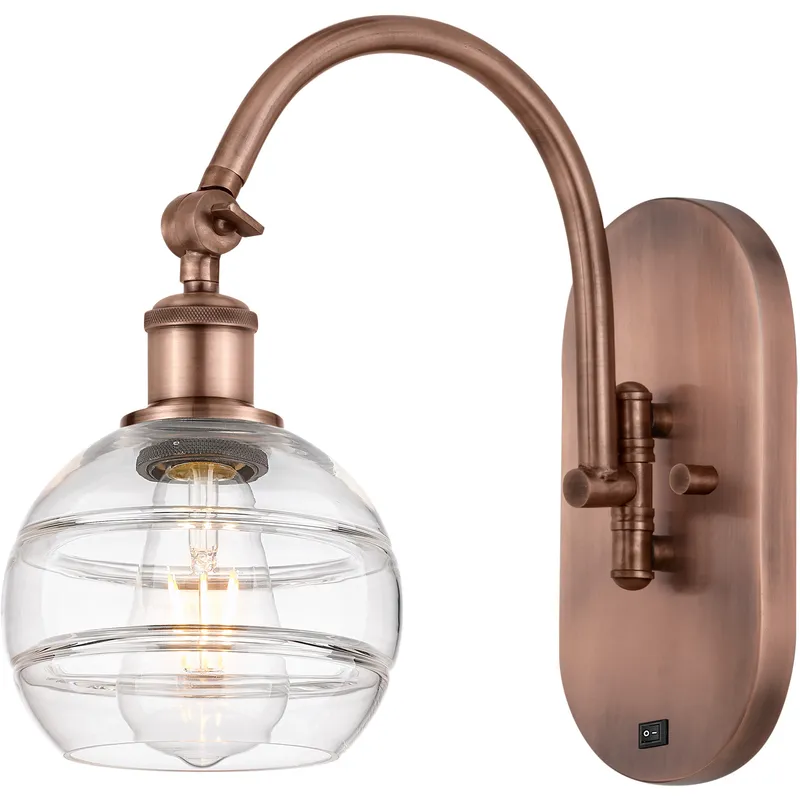 Ballston Rochester 1 Light 5.88 inch Antique Copper Sconce Wall Light