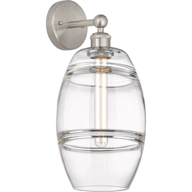Edison Vaz 1 Light 8 inch Satin Nickel Sconce Wall Light
