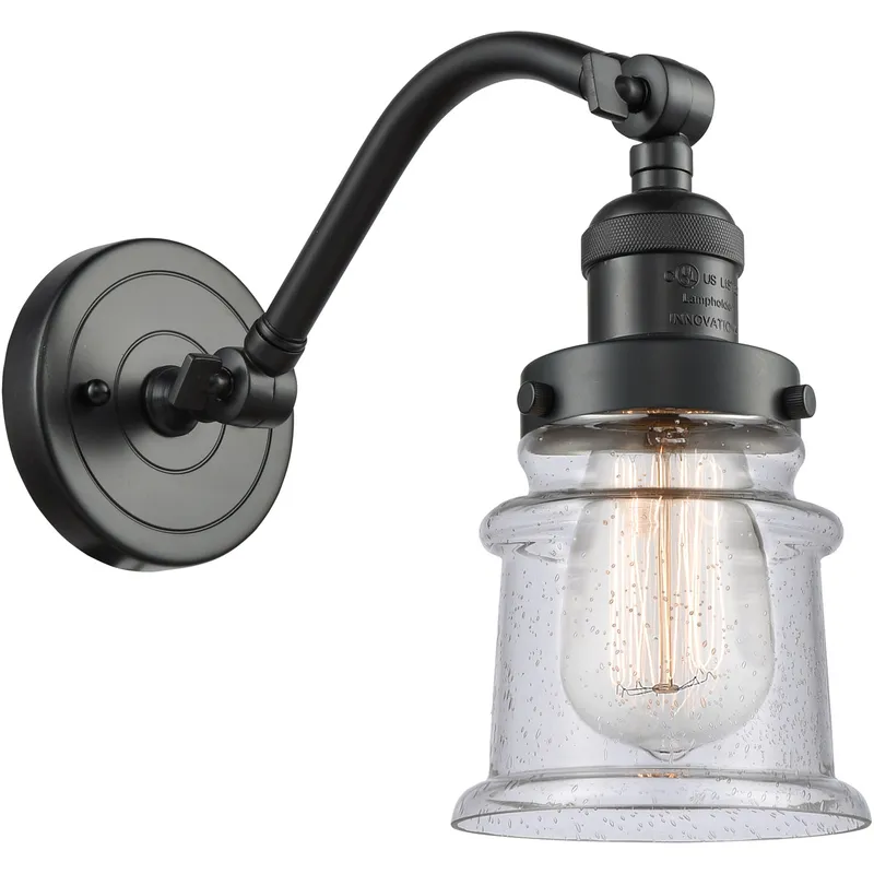 Franklin Restoration Small Canton LED 6.5 inch Oil Rubbed Bronze Sconce Wall Light in Seedy Glass, Franklin Restoration