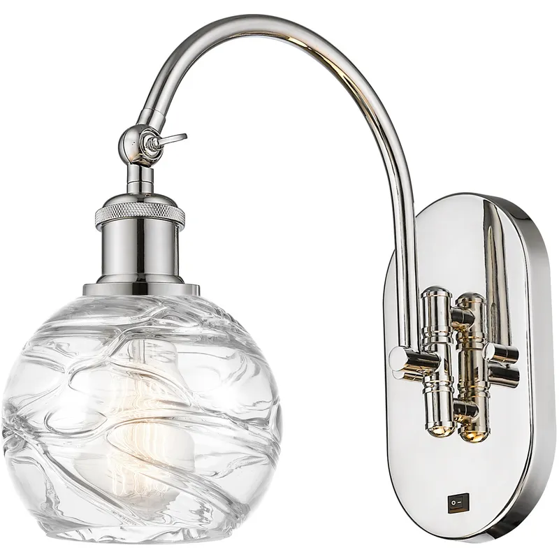 Ballston Athens Deco Swirl LED 6 inch Polished Nickel Sconce Wall Light