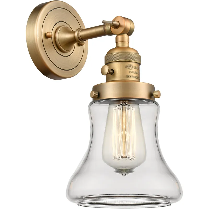 Franklin Restoration Bellmont LED 6.5 inch Brushed Brass Sconce Wall Light, Franklin Restoration
