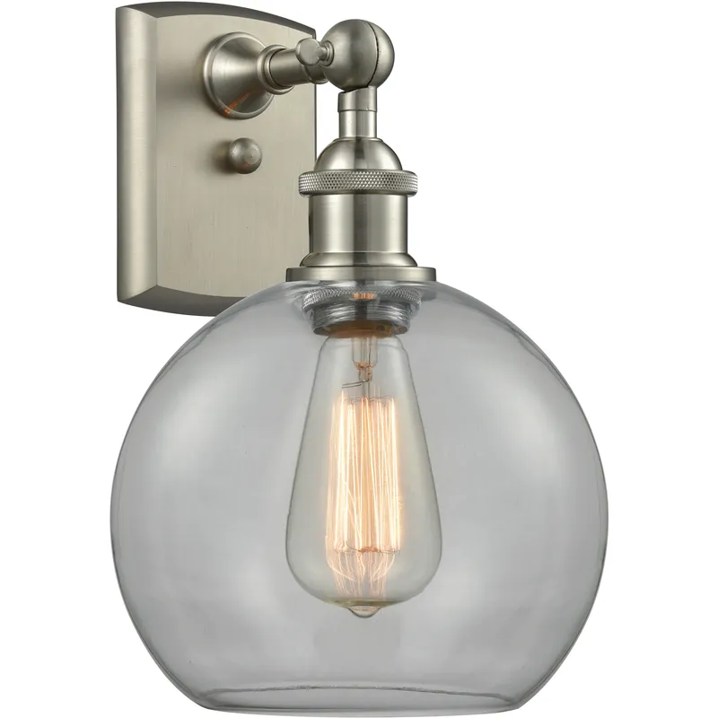 Ballston Athens 1 Light 8 inch Brushed Satin Nickel Sconce Wall Light