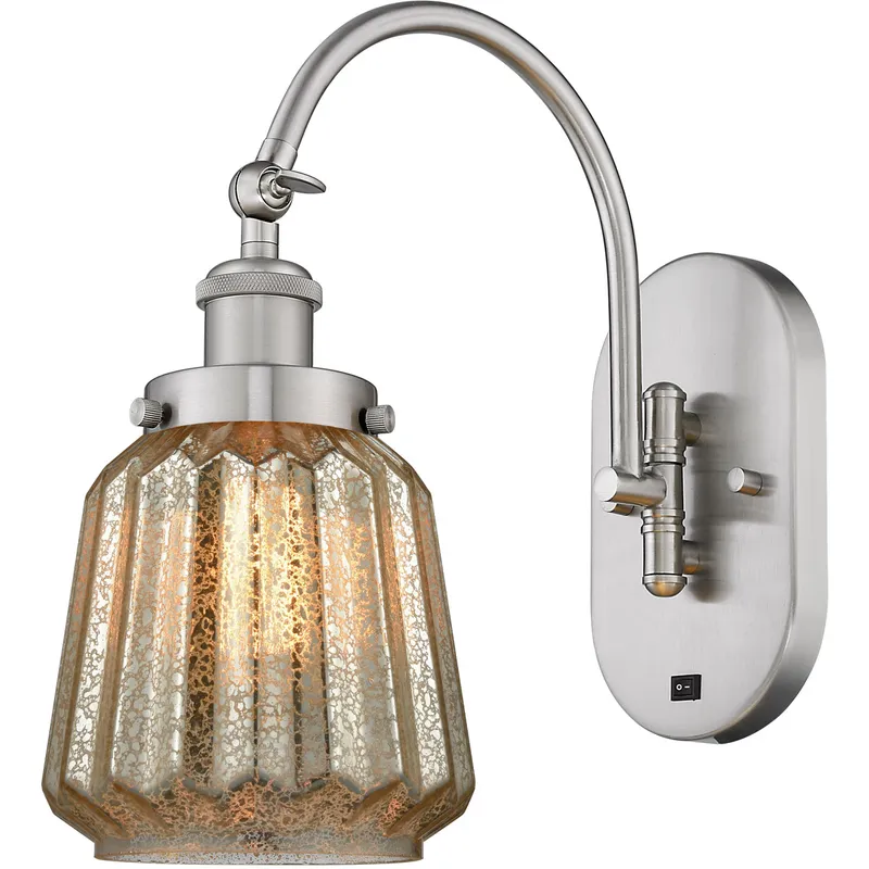 Franklin Restoration Chatham 1 Light 7 inch Brushed Satin Nickel Sconce Wall Light