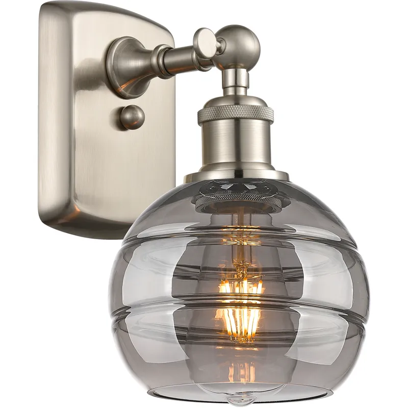 Ballston Rochester 1 Light 5.88 inch Brushed Satin Nickel Sconce Wall Light