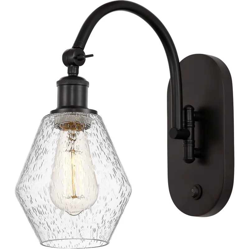 Ballston Cindyrella LED 6 inch Oil Rubbed Bronze Sconce Wall Light in Seedy Glass
