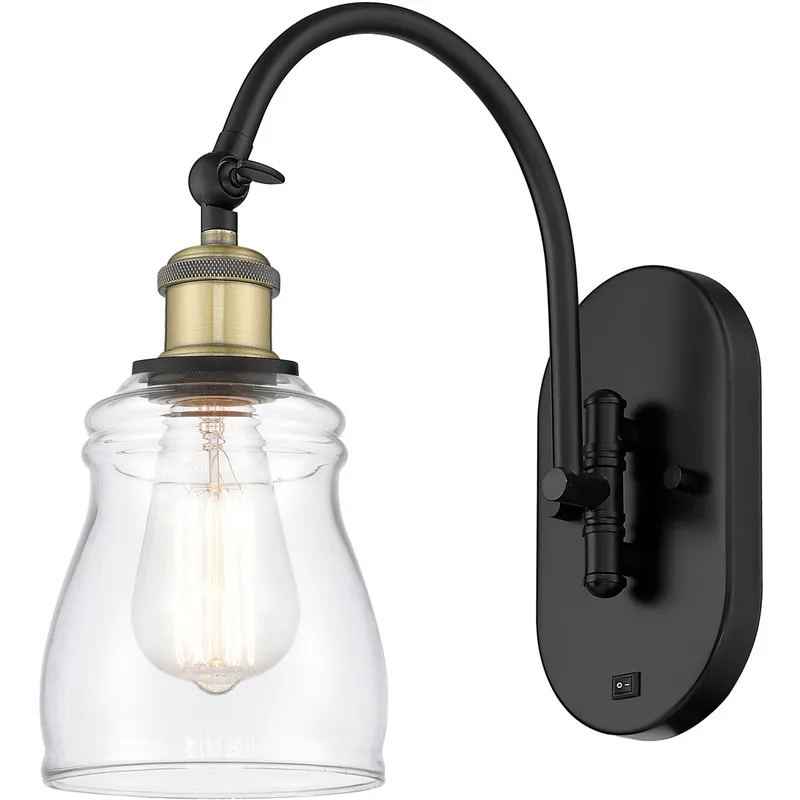 Ballston Ellery 1 Light 5 inch Black Antique Brass Sconce Wall Light