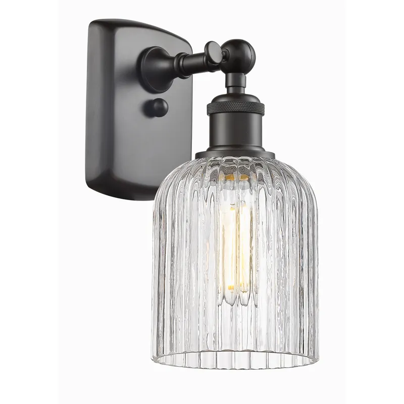 Bridal Veil Sconce Wall Light in Oil Rubbed Bronze, Clear