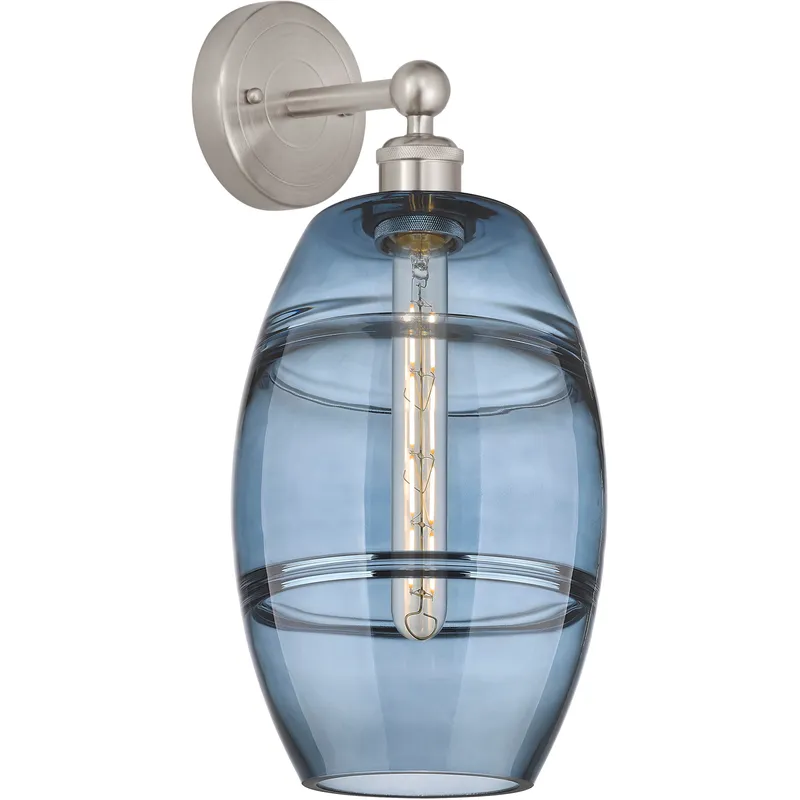 Edison Vaz 1 Light 8 inch Satin Nickel Sconce Wall Light