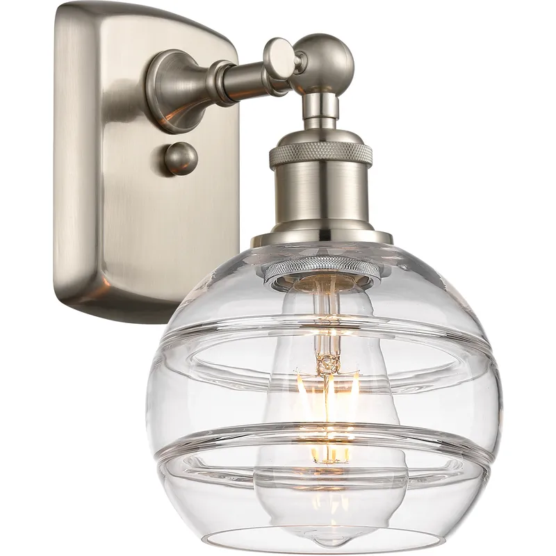 Ballston Rochester 1 Light 5.88 inch Brushed Satin Nickel Sconce Wall Light
