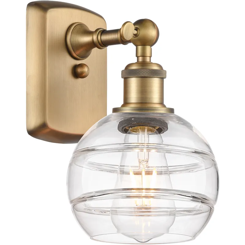 Ballston Rochester 1 Light 5.88 inch Brushed Brass Sconce Wall Light