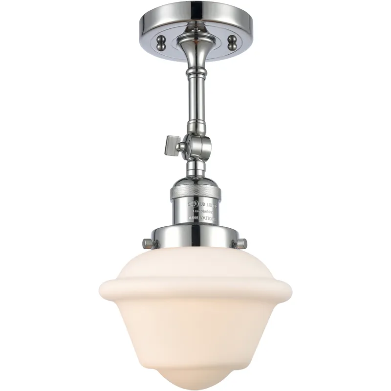 Franklin Restoration Small Oxford 1 Light 8 inch Polished Chrome Sconce Wall Light in Matte White Glass, Franklin Restoration