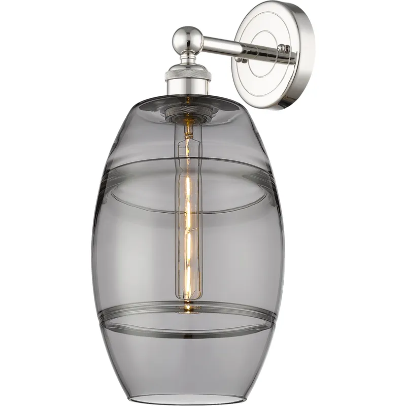 Edison Vaz 1 Light 8 inch Polished Nickel Sconce Wall Light