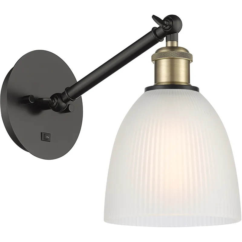 Ballston Castile LED 6 inch Black Antique Brass Sconce Wall Light