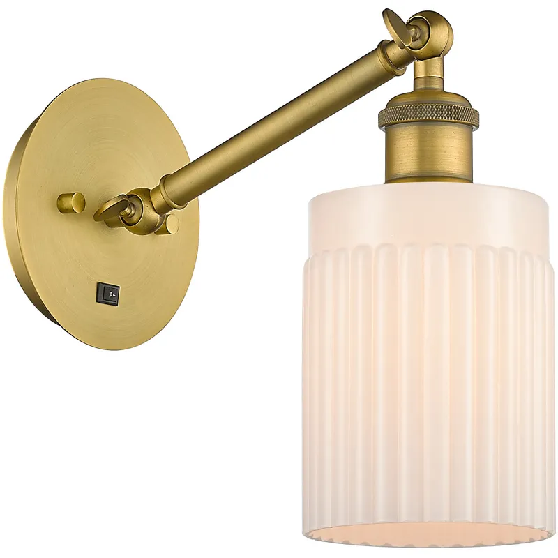 Ballston Hadley 1 Light 5 inch Brushed Brass Sconce Wall Light