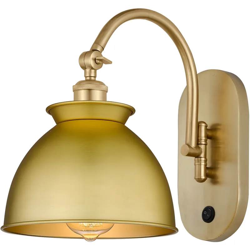 Adirondack 1 Light 8.13 inch Satin Gold Sconce Wall Light