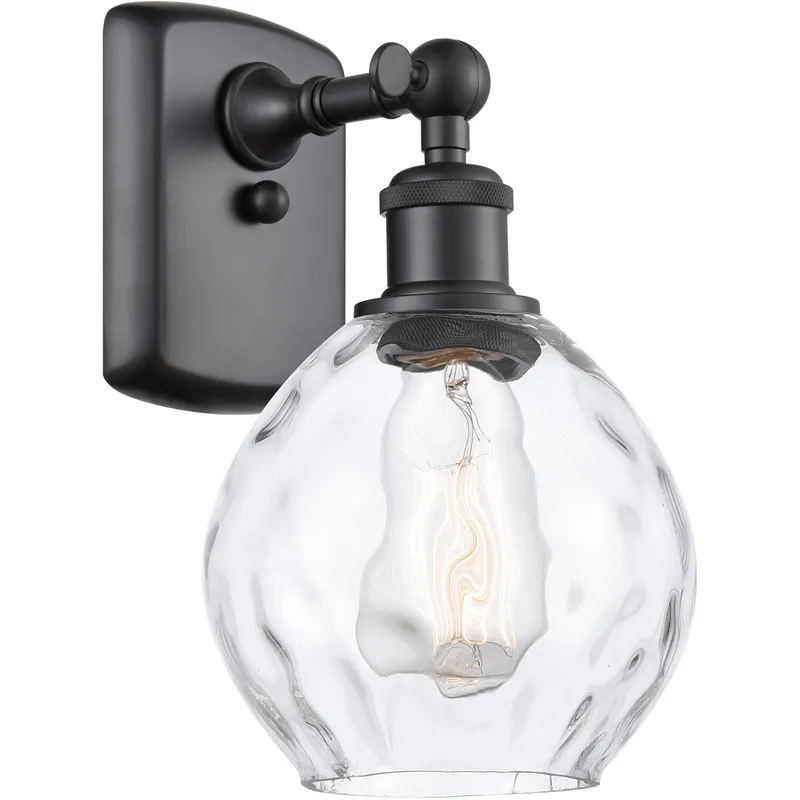 Ballston Small Waverly 1 Light 6 inch Matte Black Sconce Wall Light, Ballston