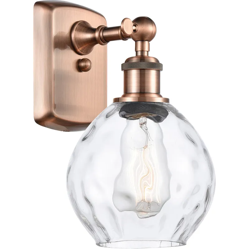 Ballston Small Waverly 1 Light 6 inch Antique Copper Sconce Wall Light, Ballston