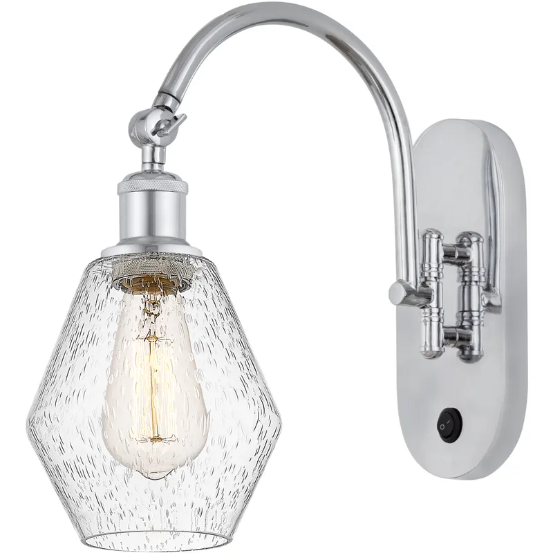 Ballston Cindyrella LED 6 inch Polished Chrome Sconce Wall Light in Seedy Glass