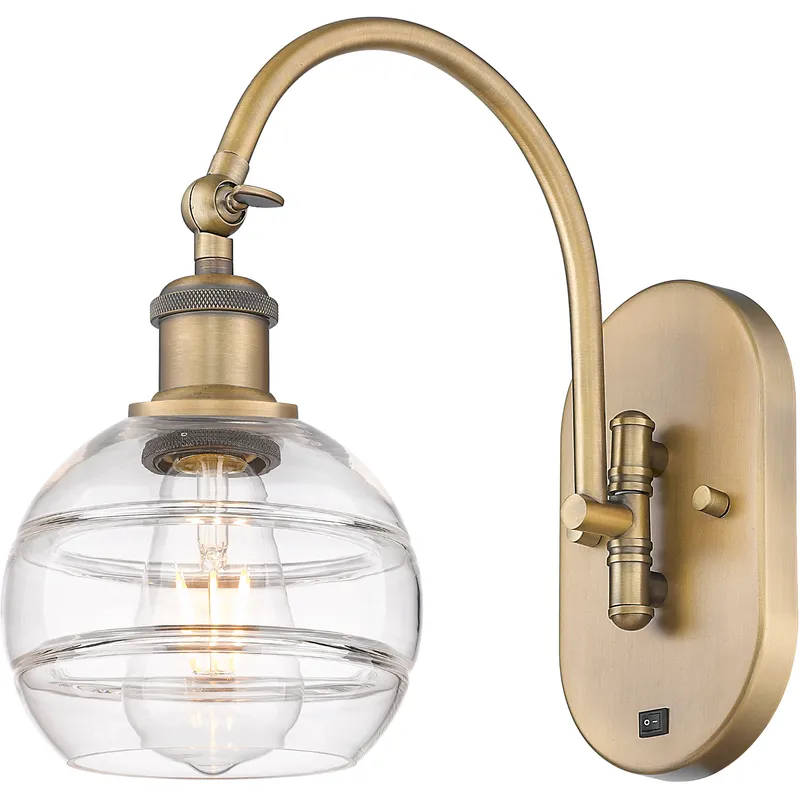 Ballston Rochester 1 Light 5.88 inch Brushed Brass Sconce Wall Light